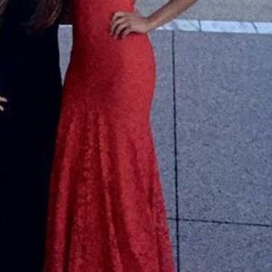 Jovani Dress red Lace Mermaid